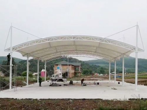膜結構停車棚案例
